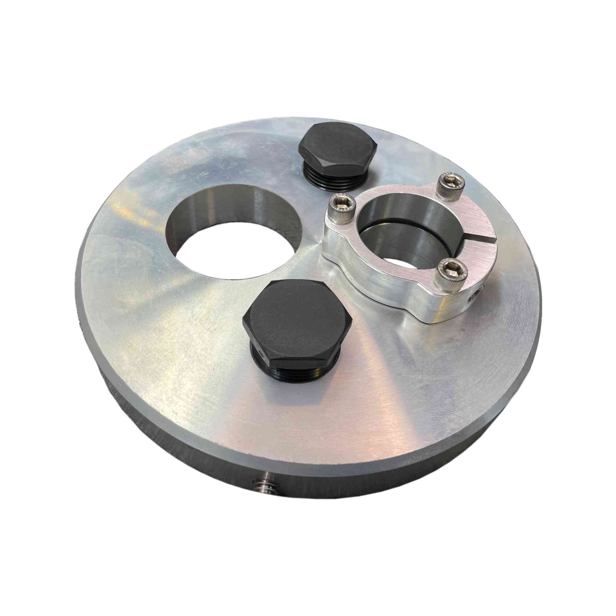 Aluminum well cap with pump fittings and connections